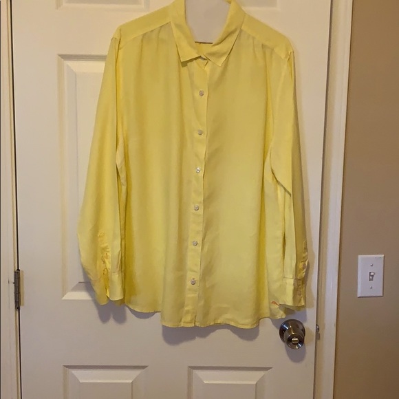 Tommy Bahama Yellow Linene Shirt